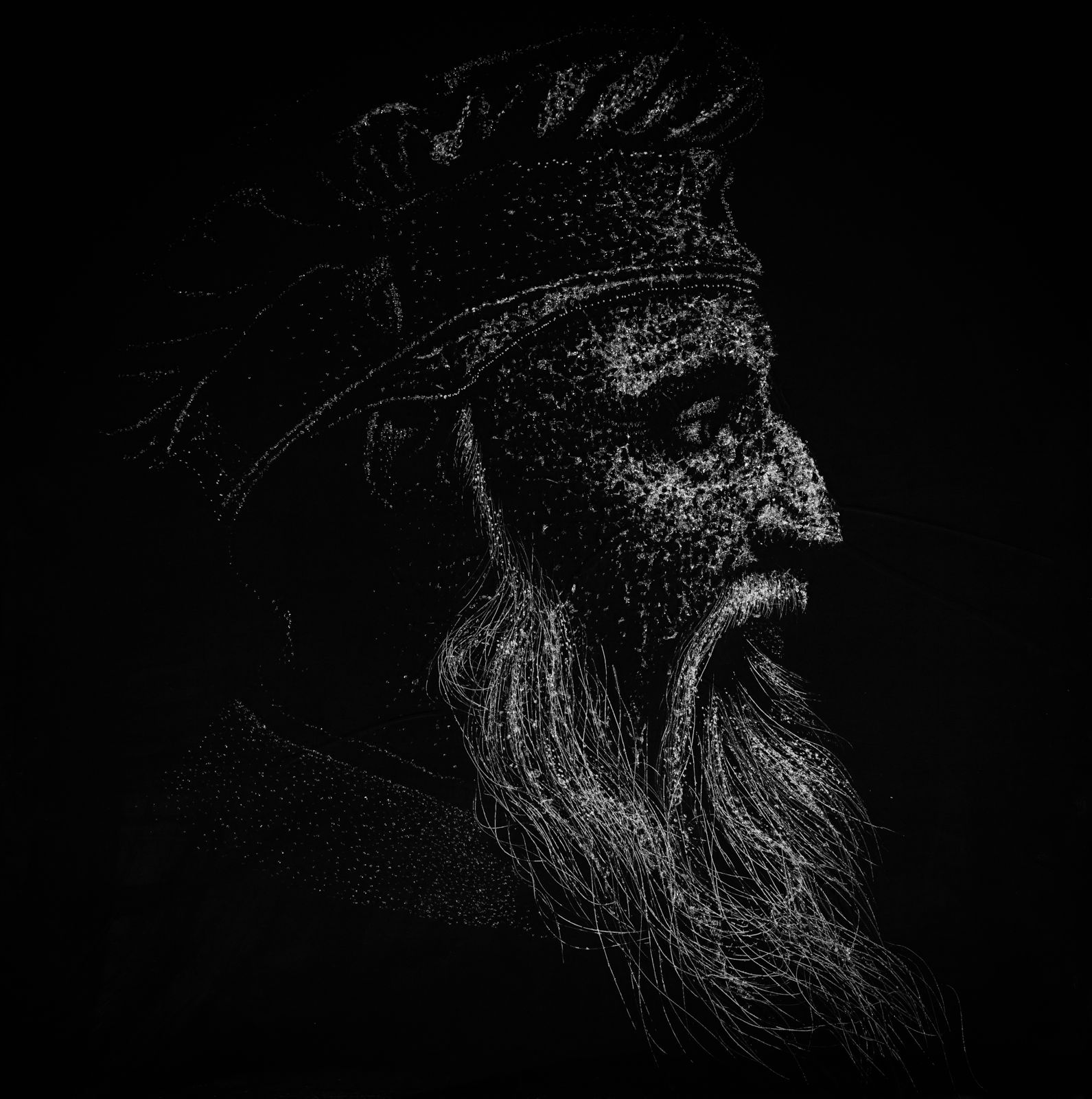 Glass fracture portrait by Aron Noka